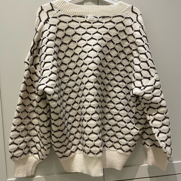 New Van Wave Mixed Sweater - S/M/ Ivory - Picture 9 of 10
